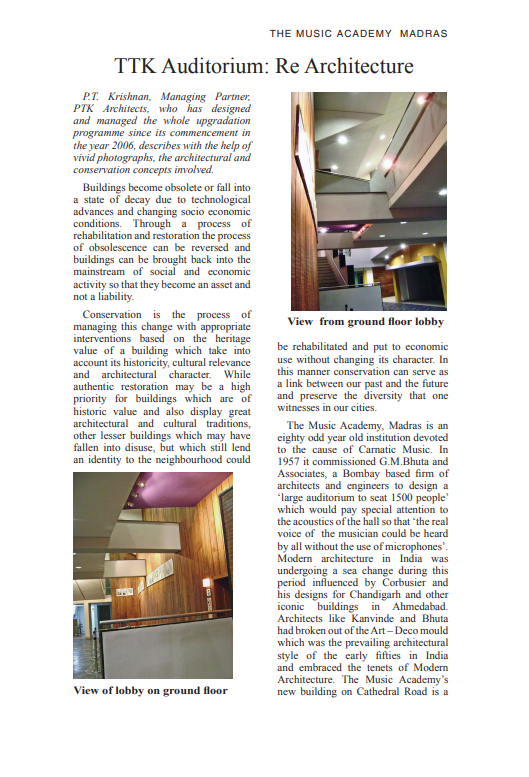 TTK Auditorium: Re Architecture